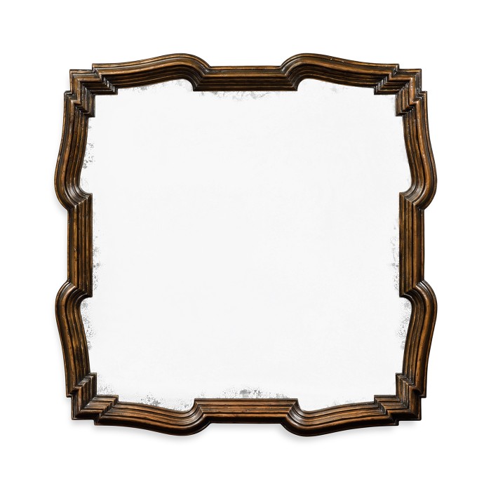 Rustic Walnut Antique Mirror