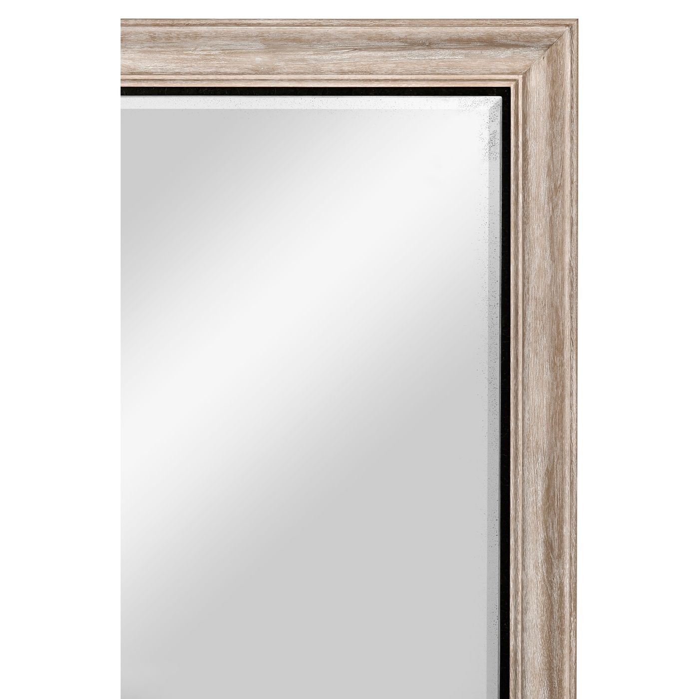 Rectangular Limed Acacia Antique Mirror