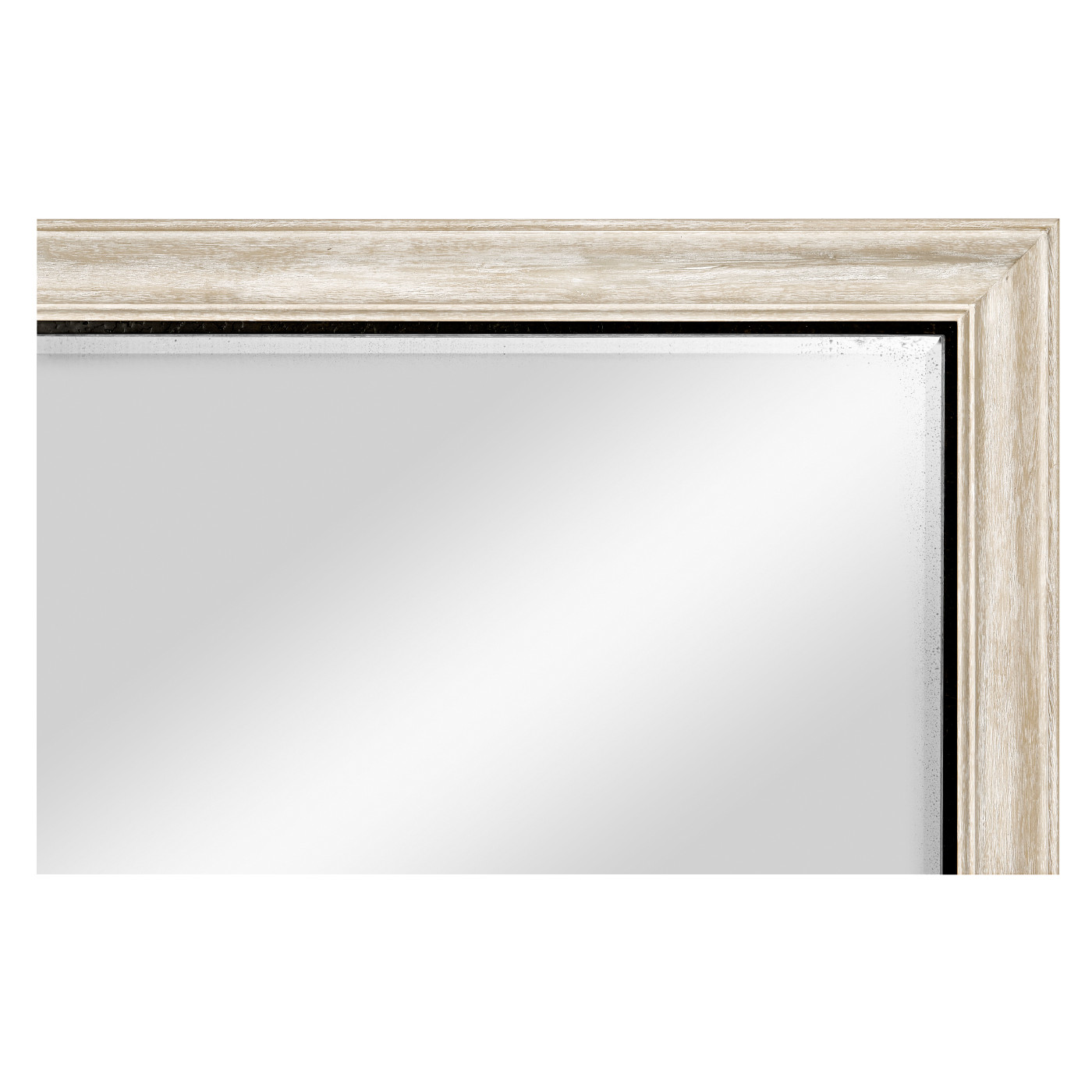 Rectangular Limed Acacia Antique Mirror