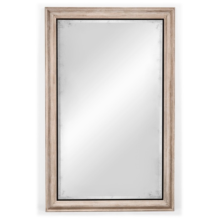 Rectangular Limed Acacia Antique Mirror
