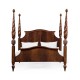 Four Poster Mahogany Cali King Bed
