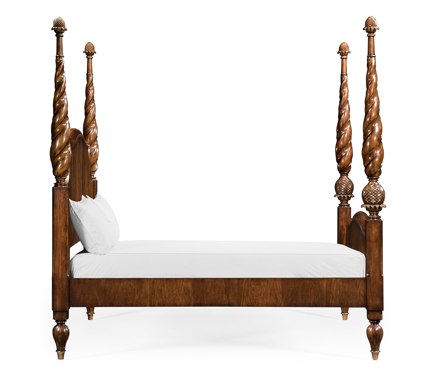 Four Poster Mahogany UK Queen Bed