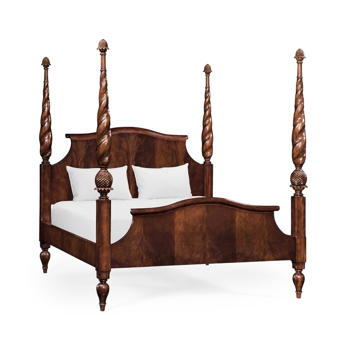 Four Poster Mahogany US Queen Bed
