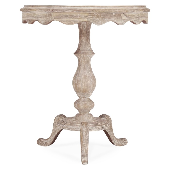 Round Limed Acacia Lamp Table