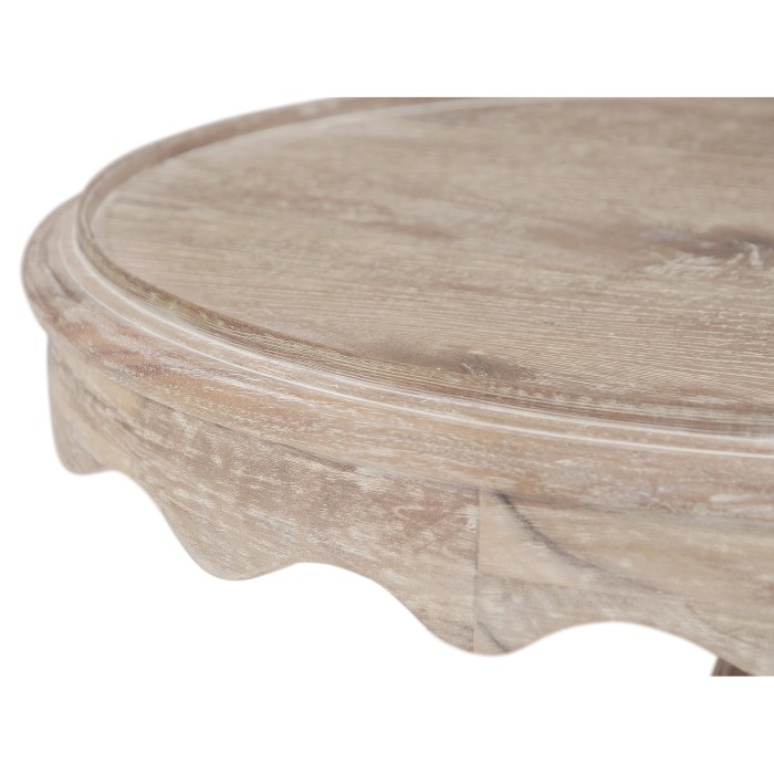 Round Limed Acacia Lamp Table