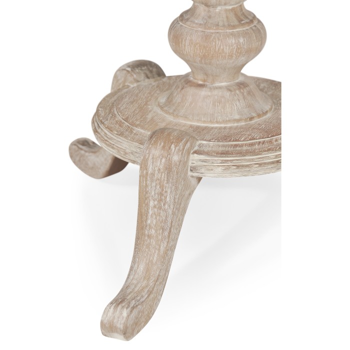 Round Limed Acacia Lamp Table