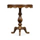 Round Rustic Walnut Lamp Table