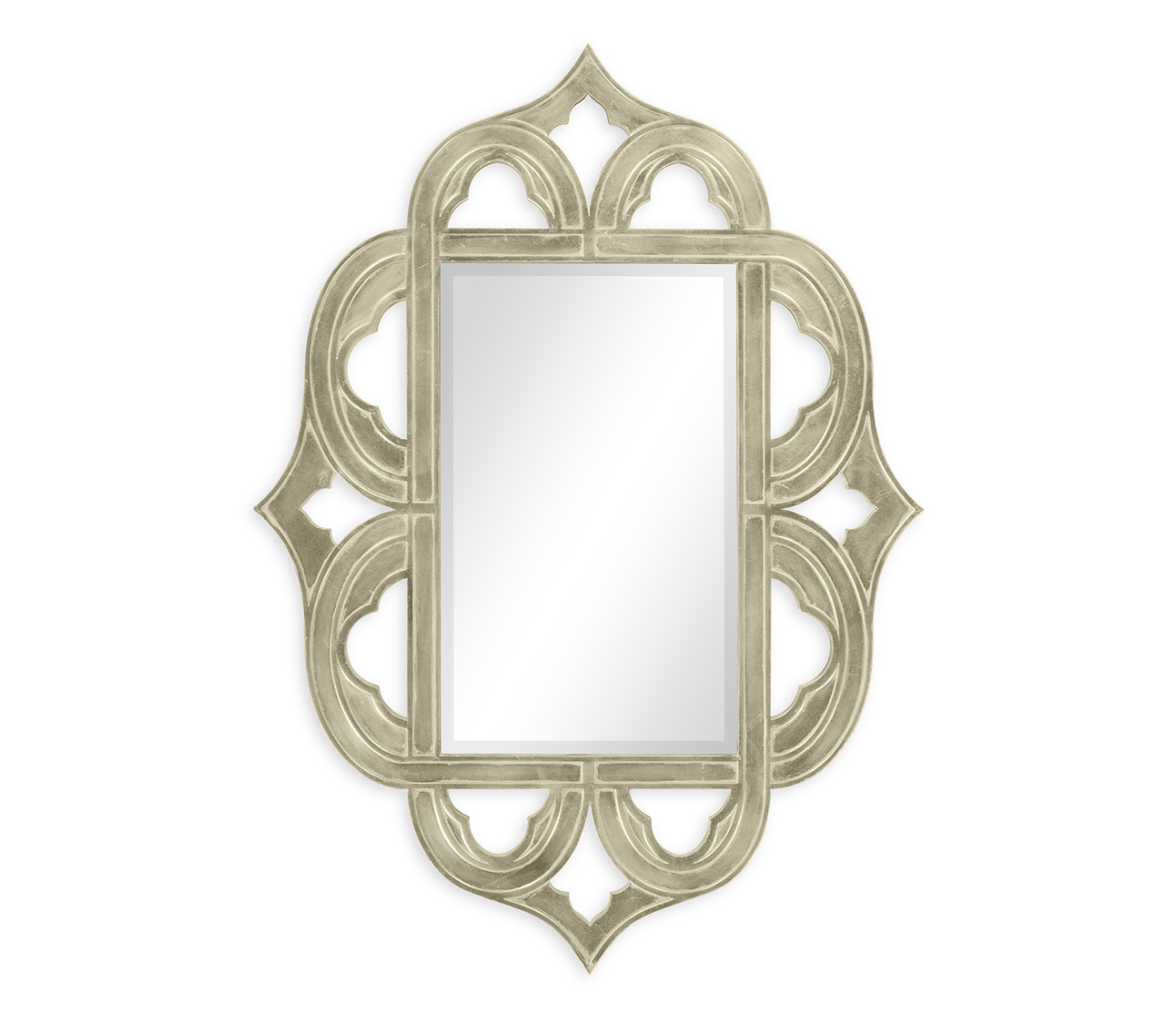 Gilded antique silver-leaf mirror