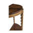 Walnut Barleytwist Demilune Console Table