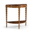 Walnut Barleytwist Demilune Console Table