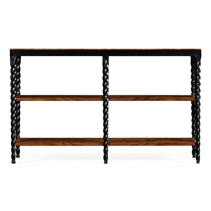 Black Barleytwist Bookcase