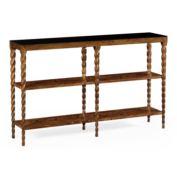 Walnut Barleytwist Bookcase