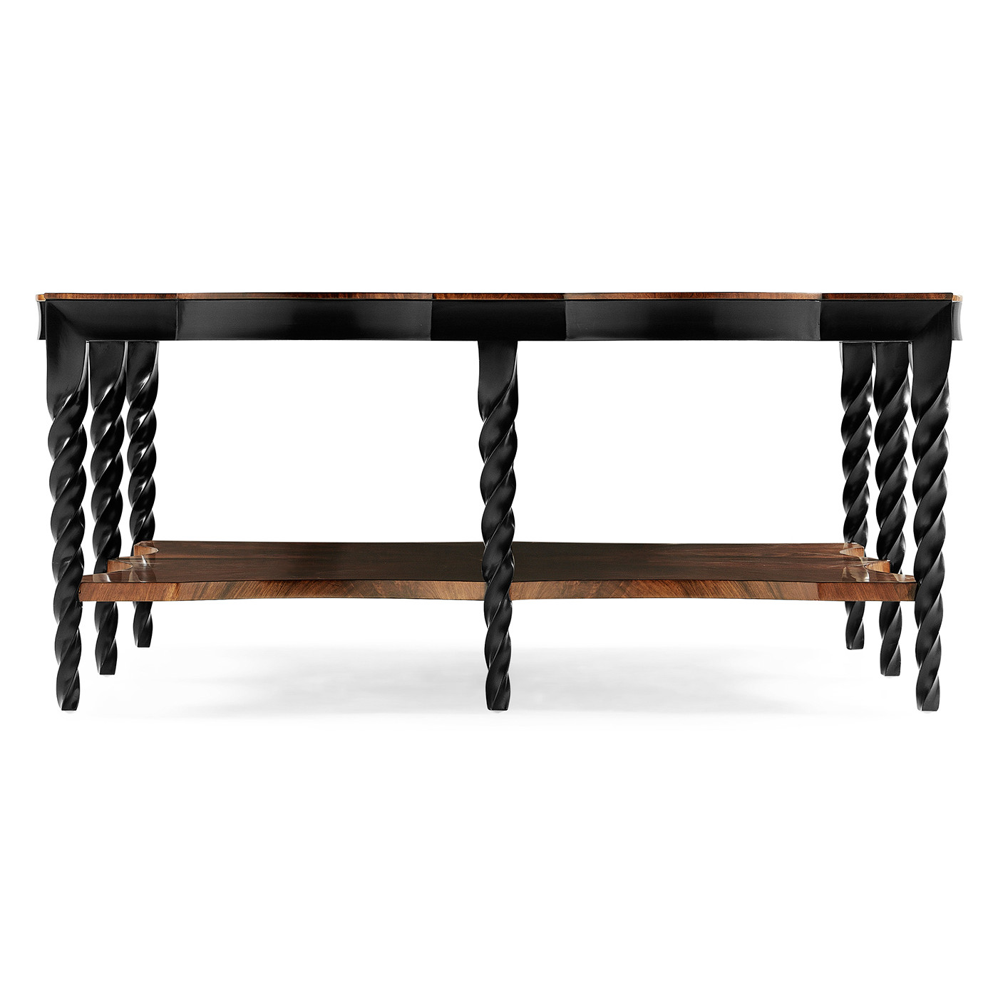 Black Barleytwist Square Coffee Table