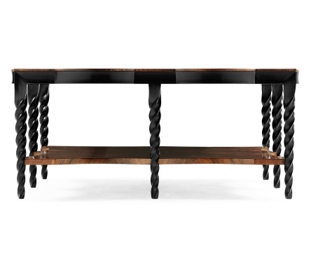 Black Barleytwist Square Coffee Table