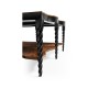Black Barleytwist Square Coffee Table