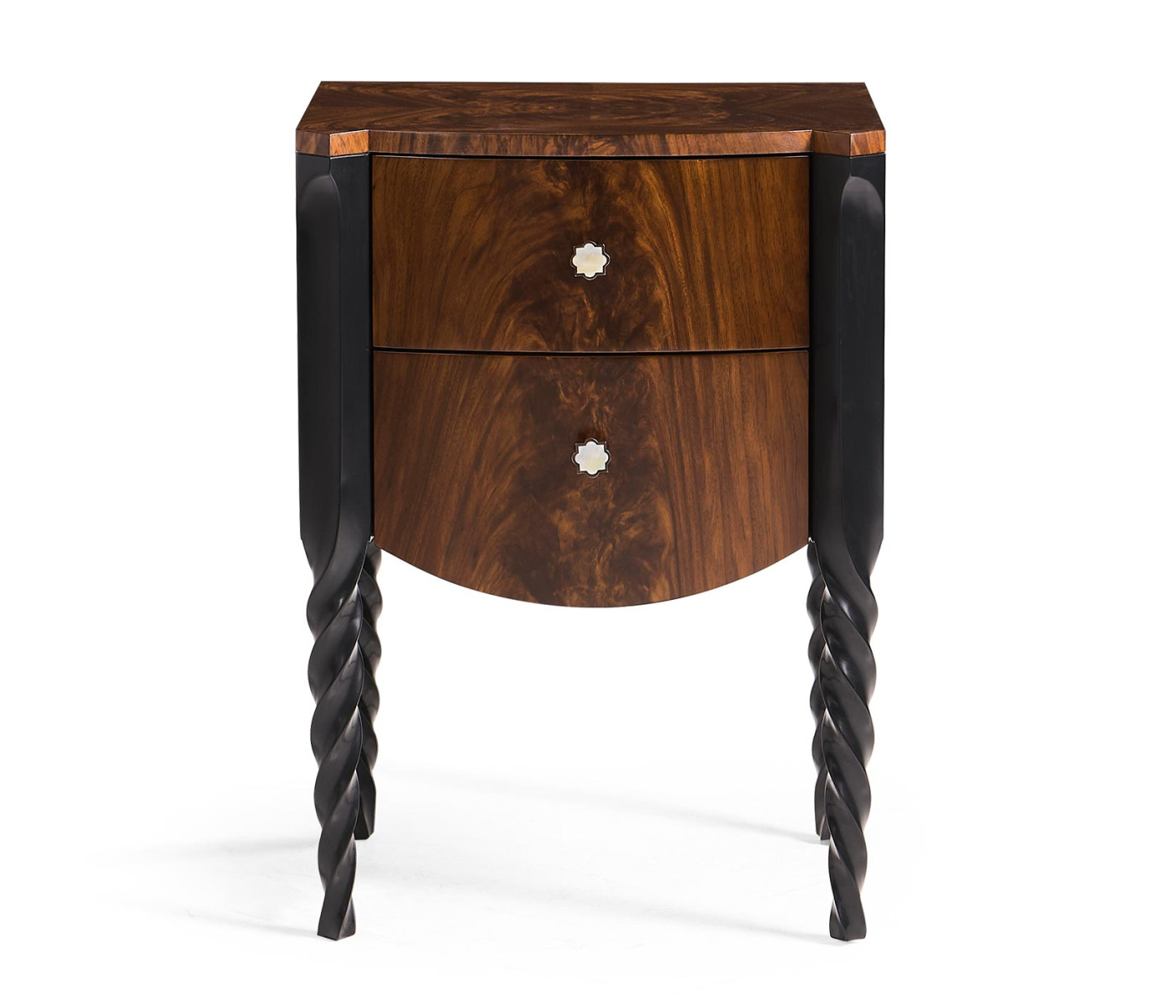 Black Barleytwist Bedside Chest