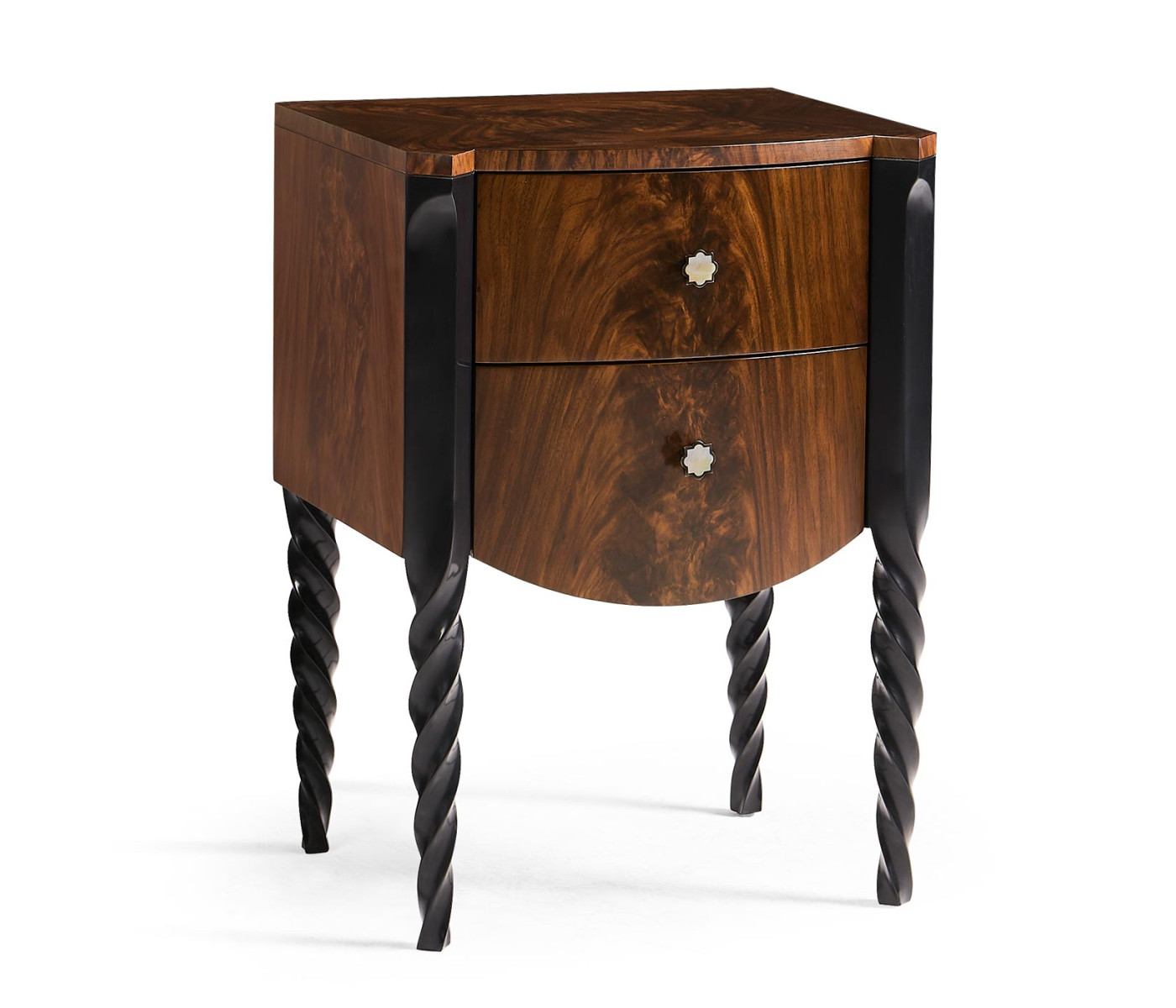 Black Barleytwist Bedside Chest