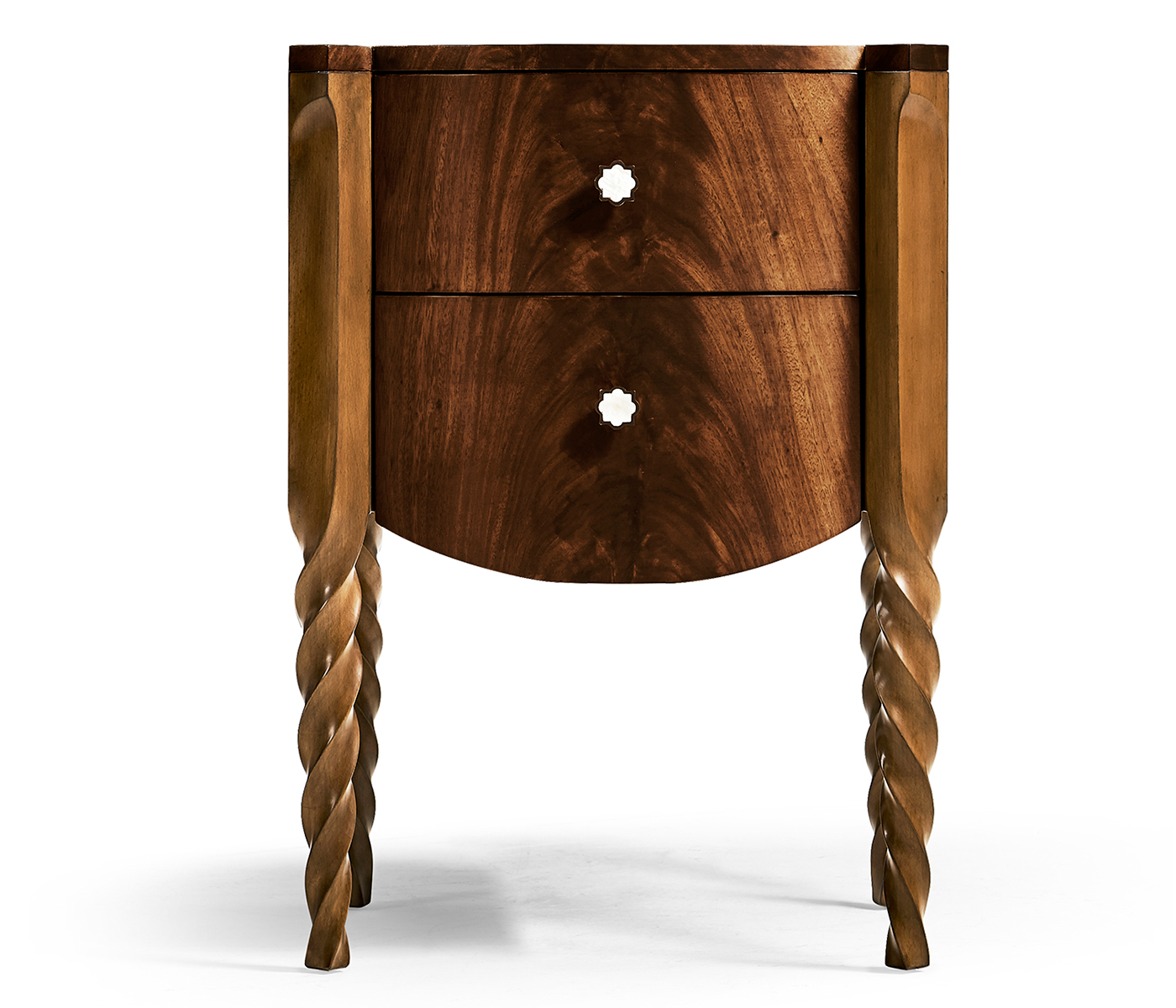 Walnut Barleytwist Bedside Chest