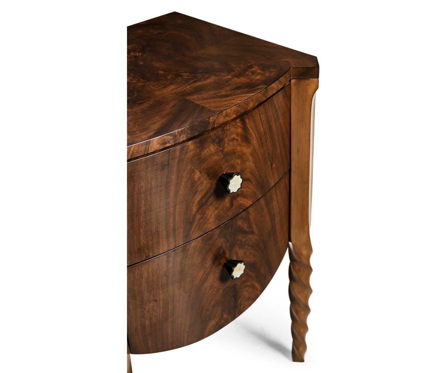 Walnut Barleytwist Bedside Chest
