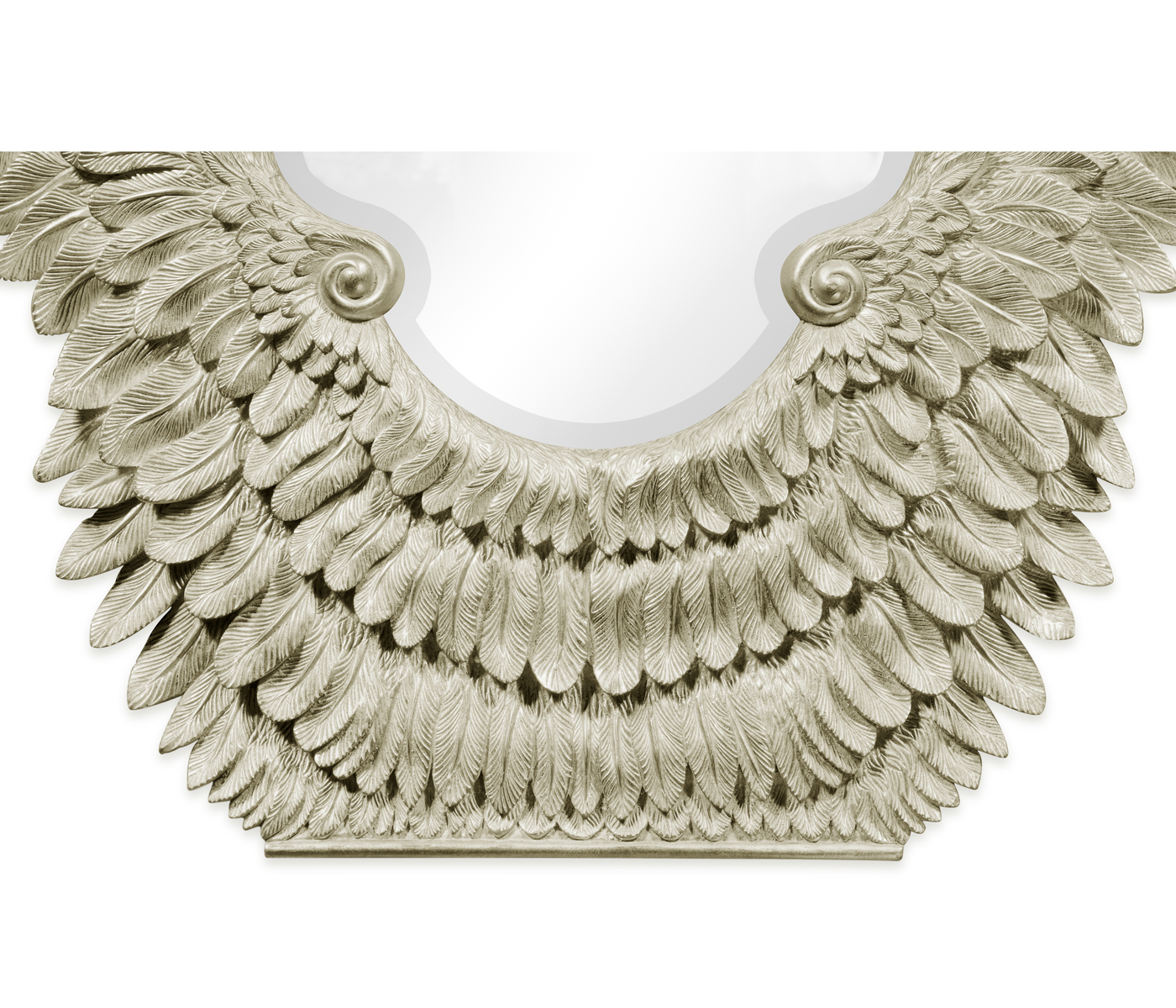 Classical Silver Winged Floor Mirror