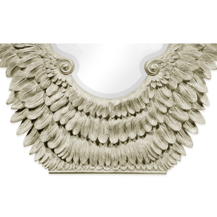 Classical Silver Winged Floor Mirror