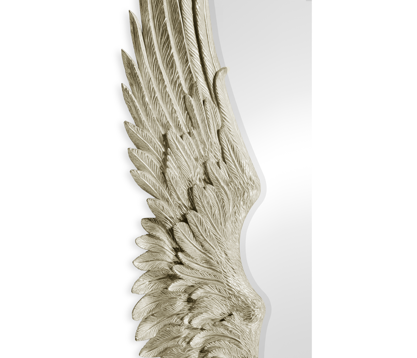 Classical Silver Winged Floor Mirror