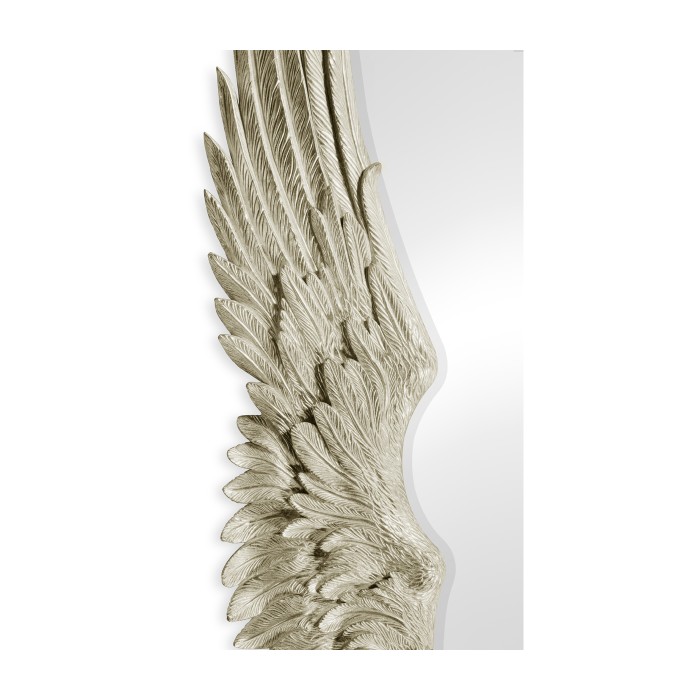 Classical Silver Winged Floor Mirror