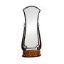 Feather Inlay Hand Carved Standing Mirror