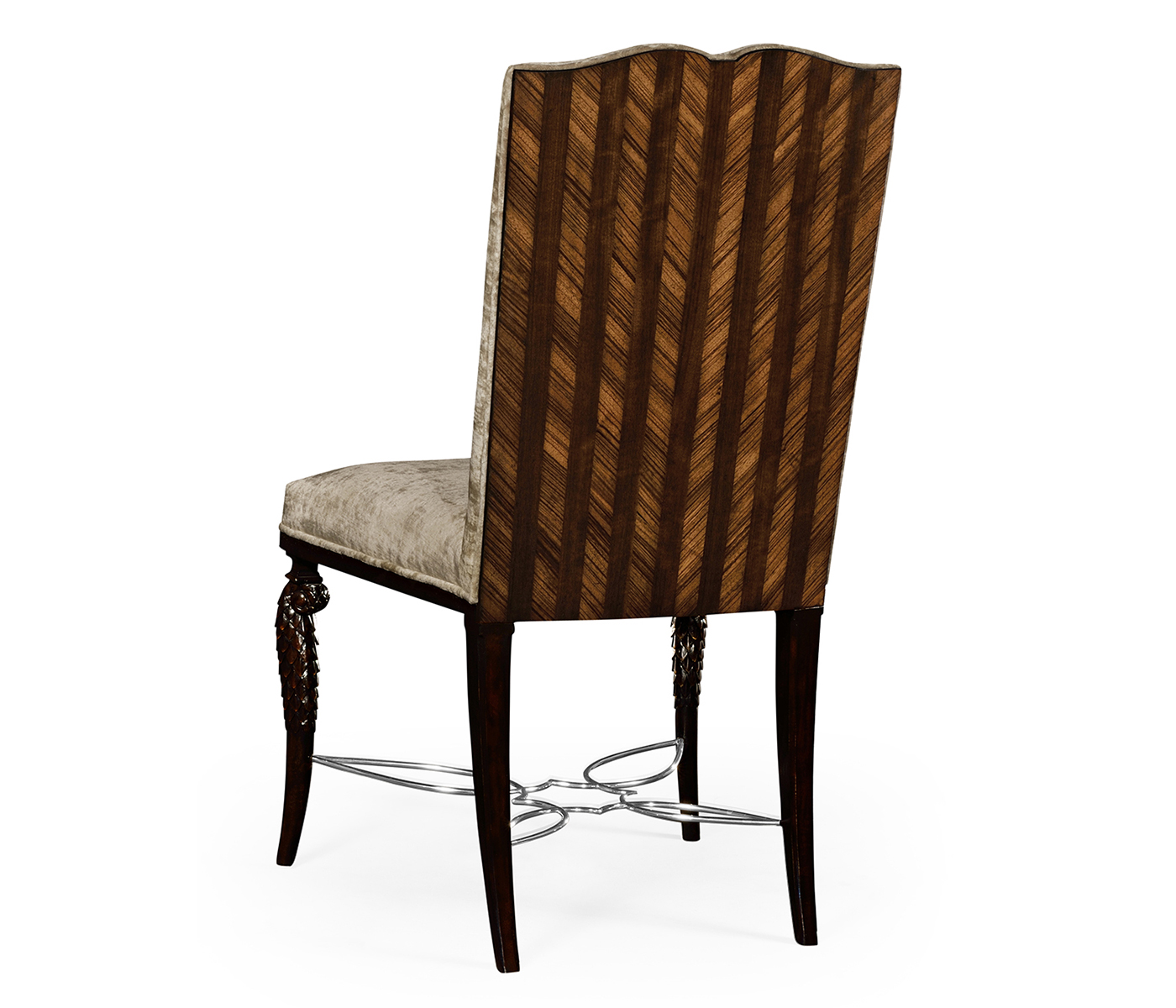 Icarus Dining Side Chair, Upholstered in Calico Velvet