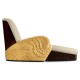 Gilded Angel Wing Chair with Ottoman
