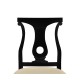 Black lock dining side chair