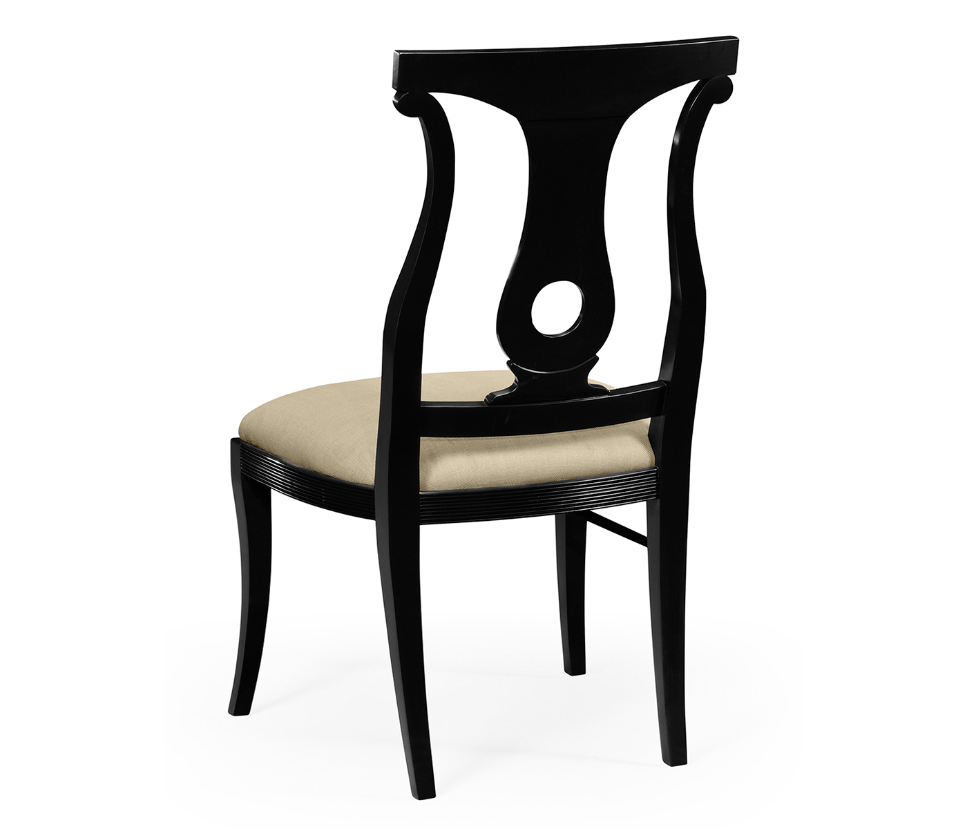 Black lock dining side chair