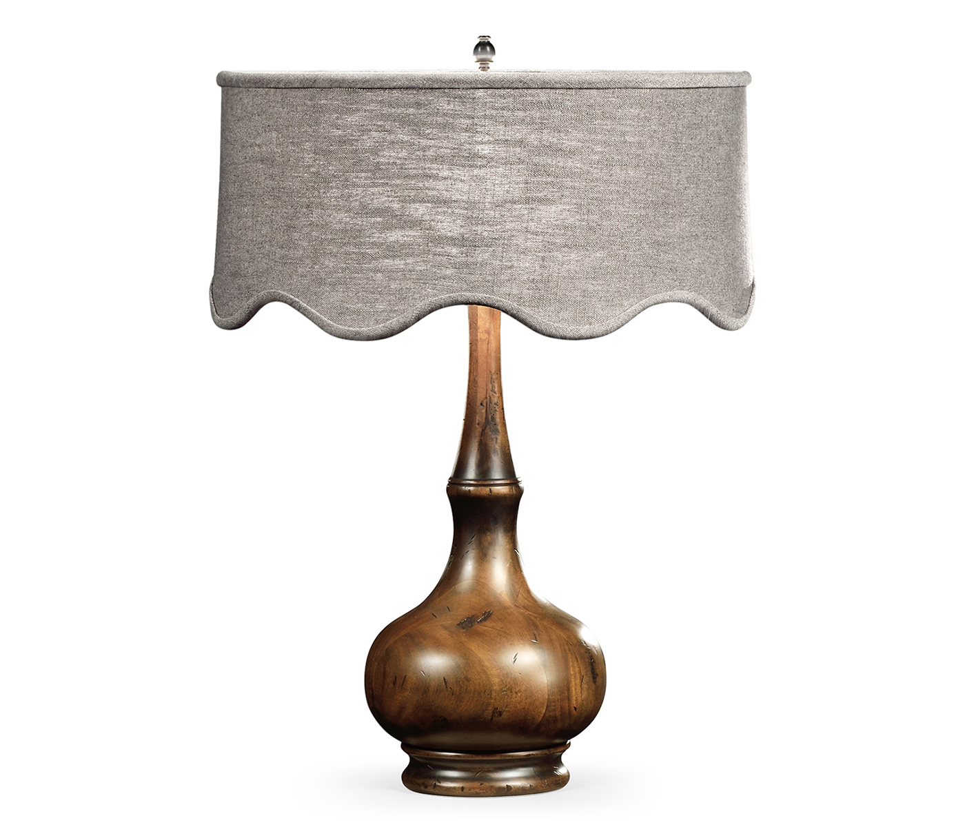 Rustic Walnut Wood Table Lamp