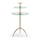 Brass & Glass Round Drinks Table