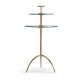 Brass & Glass Round Drinks Table