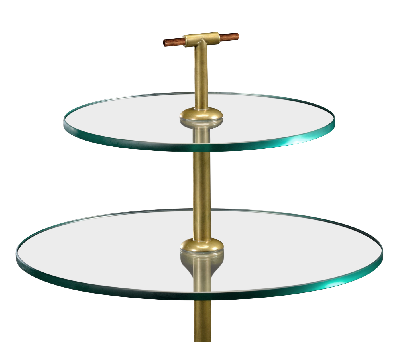 Brass & Glass Round Drinks Table