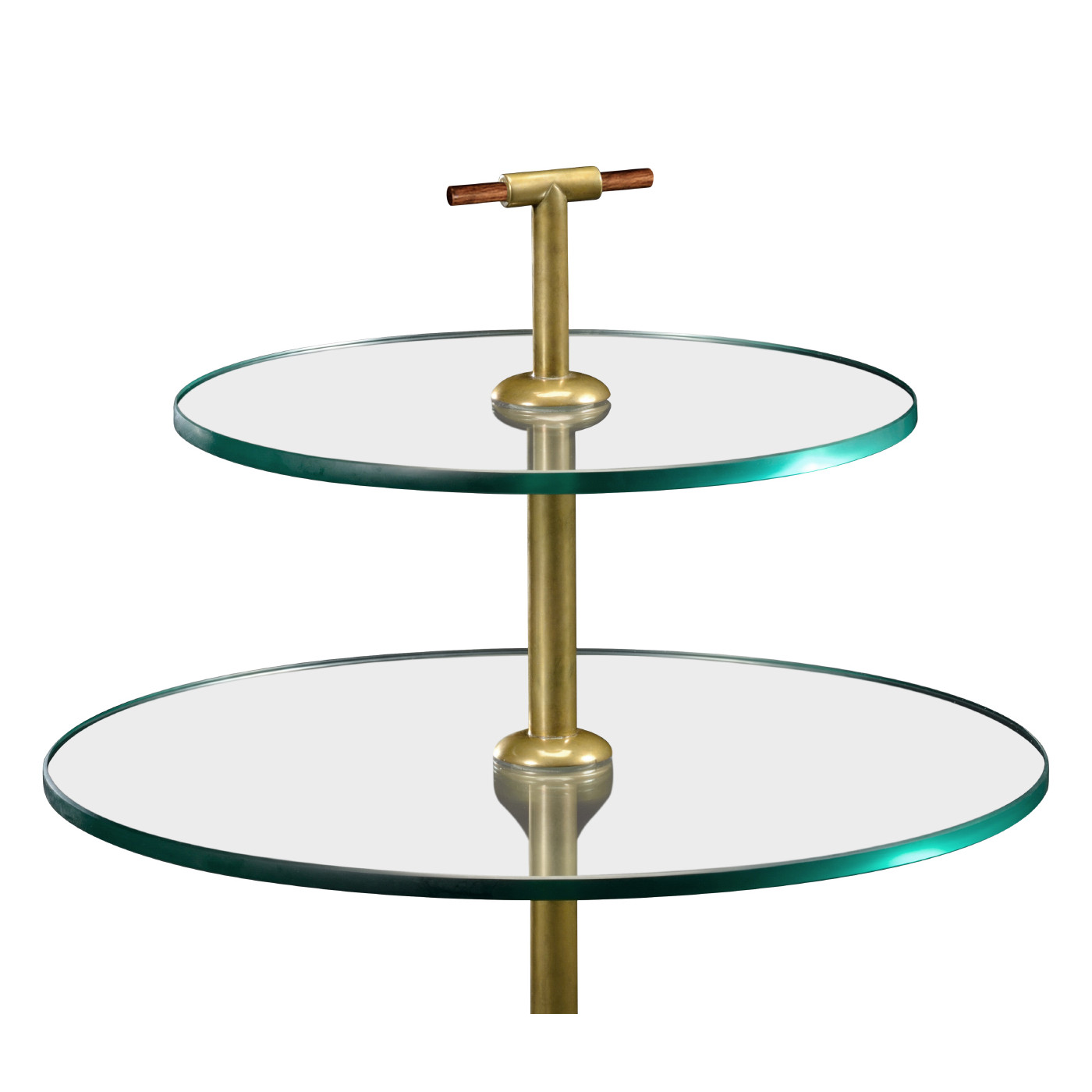 Brass & Glass Round Drinks Table