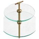 Brass & Glass Round Drinks Table