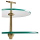 Brass & Glass Round Drinks Table