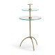 Brass & Glass Round Drinks Table