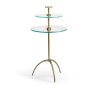 Brass & Glass Round Drinks Table