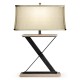 Artisan Table Lamp in Limed Acacia with Wrought Iron