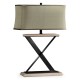 Artisan Table Lamp in Limed Acacia with Wrought Iron