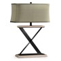 Artisan Table Lamp in Limed Acacia with Wrought Iron