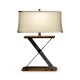 Artisan Table Lamp in Rustic Walnut with Wrought Iron