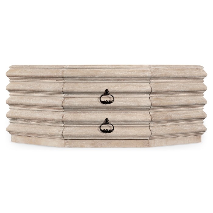 Octagon limed acacia coffee table