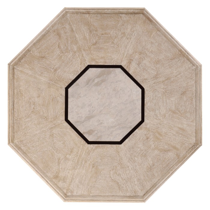 Octagon limed acacia coffee table