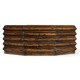 Octagon rustic walnut coffee table