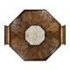 Octagon rustic walnut coffee table
