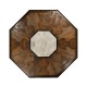 Octagon rustic walnut coffee table
